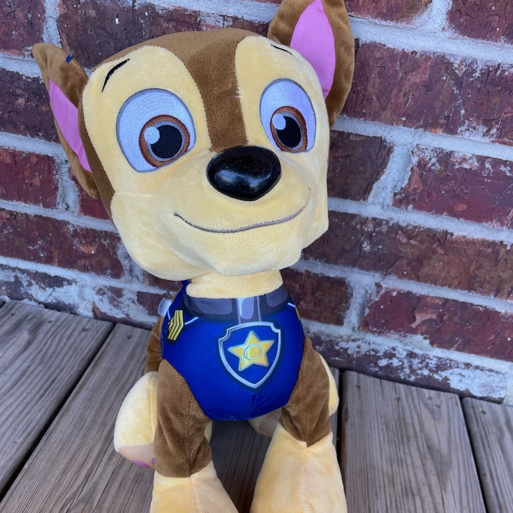 Preloved Stuffed Paw Patrol Chase The Police Dog 16” Tall